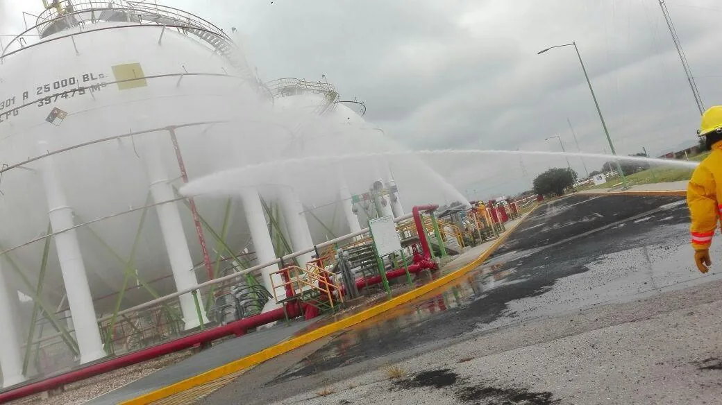 Esferas de almacenamiento de gas